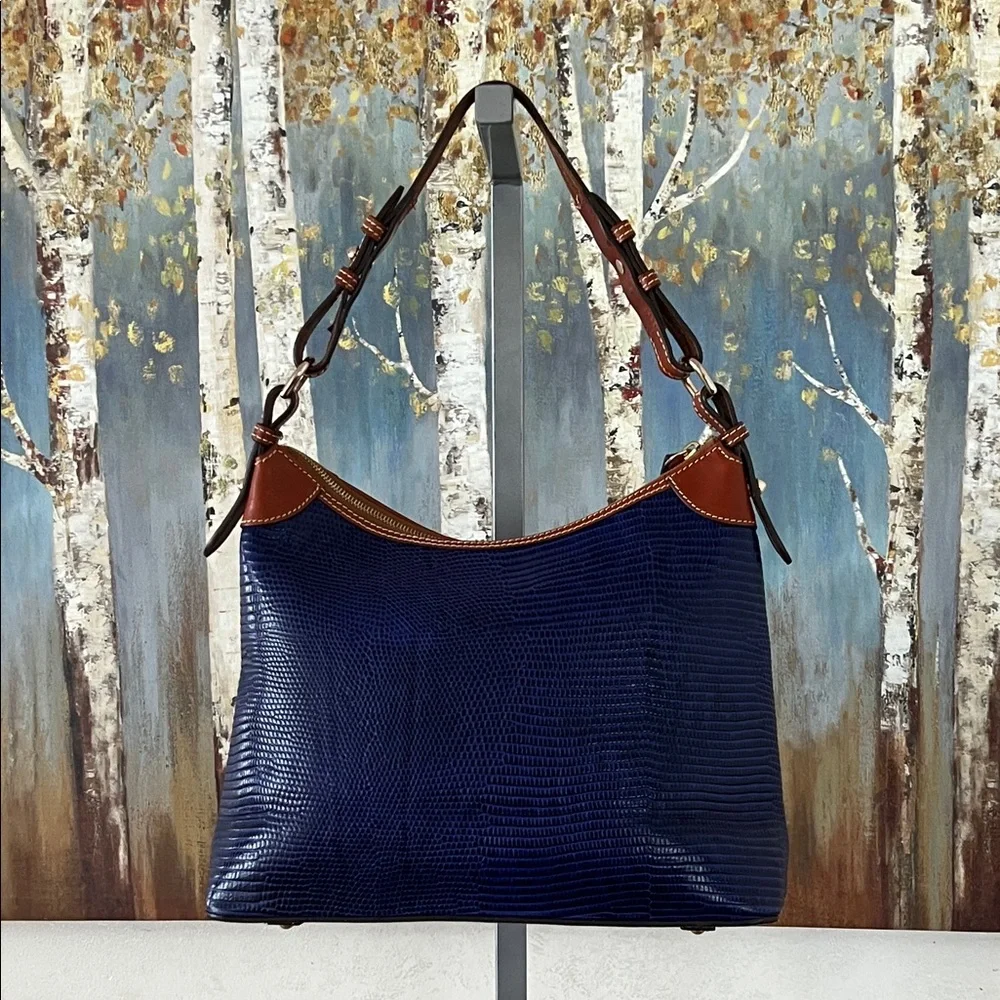 Dooney and Bourke Reptile/Snake print Navy Blue Handbag - Picture 5 of 16